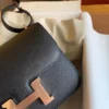 Hermès Constance Epsom Black Rose Gold Hardware 18cm Full Handmade