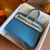 GPC Mode Birkin Togo Denim blue Silver Hardware 35cm Full Handmade Phw