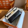 GPC Mode Kelly pochette Lizard Black Gold Hardware 22cm Full Handmade