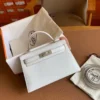 GPC Mode mini Kelly Epsom M4 offwhite creamy White Silver Hardware 19cm Full Handmade