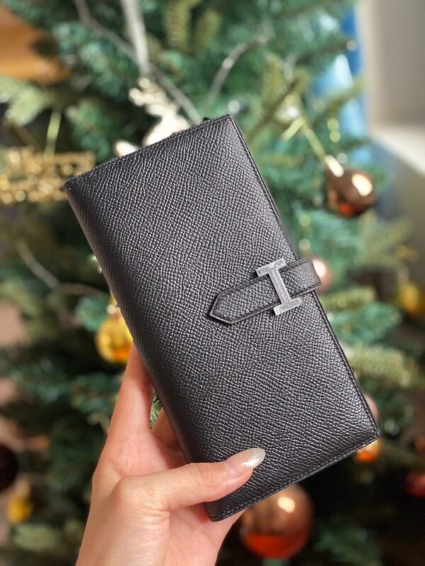GPC Mode Bearn Long Wallet Epsom Black Silver Hardware Full Handmade