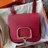 GPC Mode Della Epsom Leather Garnet red Silver Hardware 17cm Full Handmade