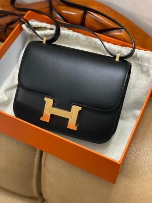 GPC Mode Constance monsieur Leather Black Gold Hardware 18cm Full Handmade