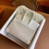 GPC Geta bag Birkin swift & Canvas Pure White Silver Hardware 25cm Full Handmade