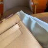 GPC Geta bag Kelly pochette swift 4B Biscuit Khaki Silver Hardware 22cm Full Handmade