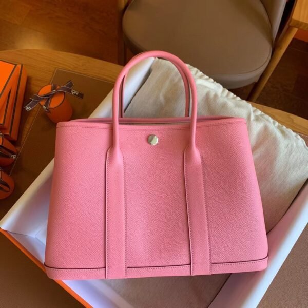 GPC Geta bag Garden party Epsom 1Q Cream Pink Silver Hardware 30cm Full Handmade