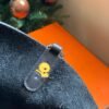 GPC Geta bag in the loop Togo Black Silver Hardware 23cm Full Handmade
