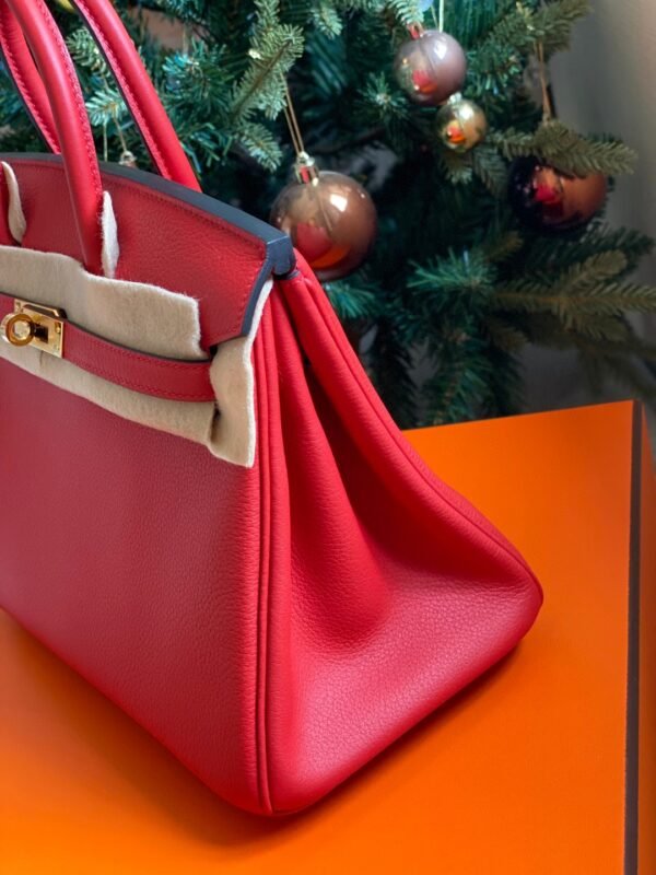 GPC Mode Birkin Togo Deep Rose Red Gold Hardware 25cm Full Handmade