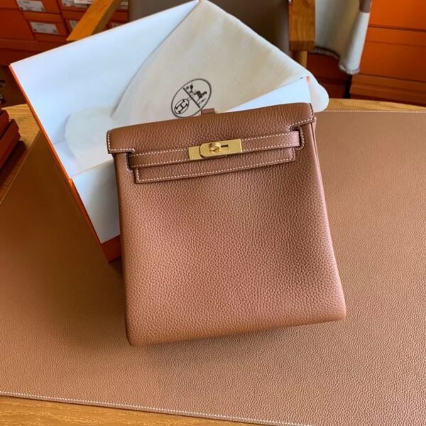 GPC Mode Kelly ado TC Leather Golden Brown Gold Hardware 22cm Full Handmade
