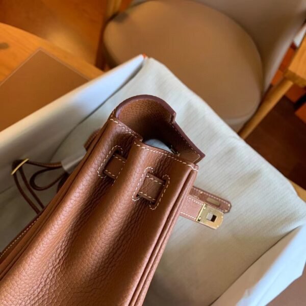 GPC Mode Kelly ado TC Leather Golden Brown Gold Hardware 22cm Full Handmade