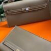 GPC Mode Kelly elan Madame Leather Etoupe Grey Gold Hardware 27cm Full Handmade