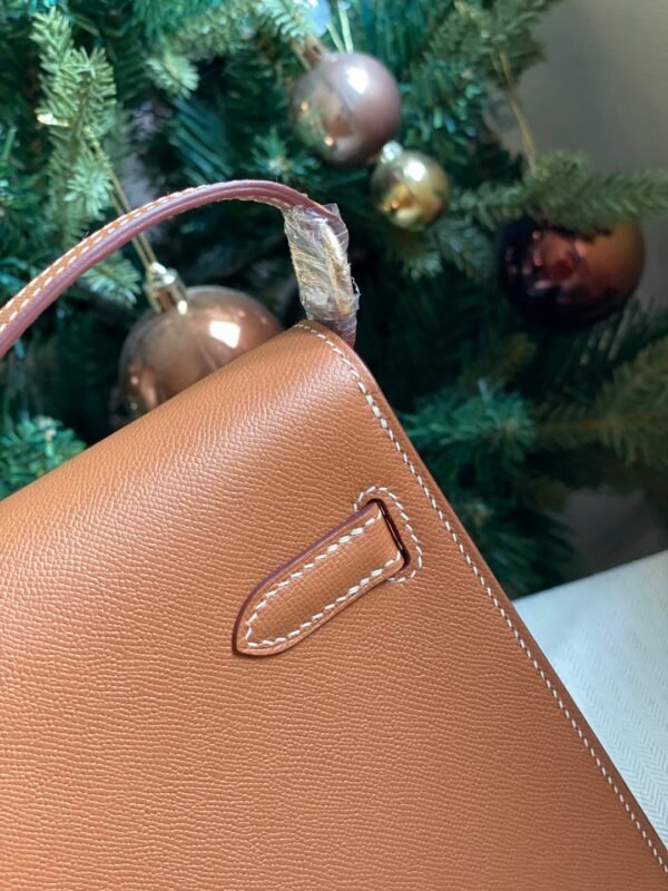 GPC Mode Kelly elan Madame Leather Golden Brown Gold Hardware 27cm Full Handmade