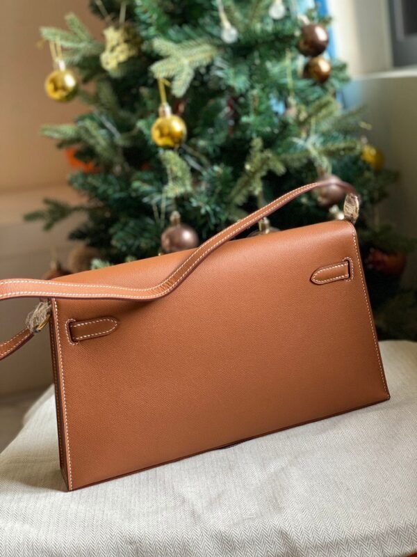 GPC Mode Kelly elan Madame Leather Golden Brown Gold Hardware 27cm Full Handmade