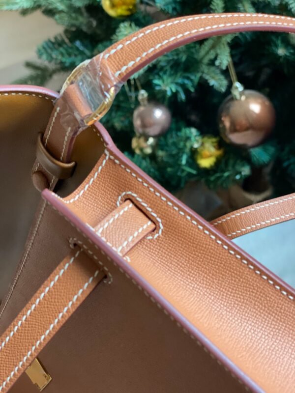 GPC Mode Kelly elan Madame Leather Golden Brown Gold Hardware 27cm Full Handmade