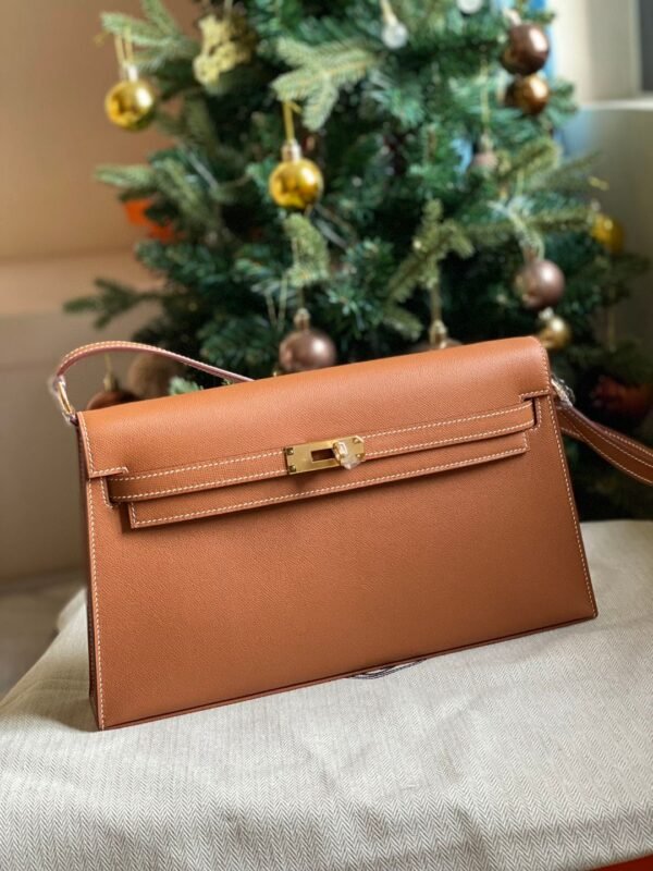 GPC Mode Kelly elan Madame Leather Golden Brown Gold Hardware 27cm Full Handmade