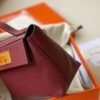 GPC Mode Mini Kelly 2424 evercolor & swift Bordeaux red Gold Hardware 21cm Full Handmade
