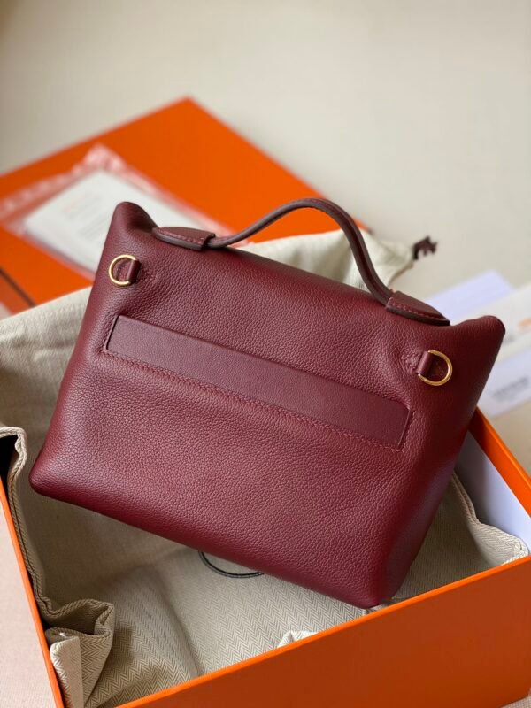 GPC Mode Mini Kelly 2424 evercolor & swift Bordeaux red Gold Hardware 21cm Full Handmade