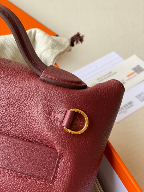 GPC Mode Mini Kelly 2424 evercolor & swift Bordeaux red Gold Hardware 21cm Full Handmade