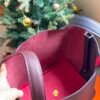 GPC Mode Picotin TC Leather Bordeaux red & Deep Blue Silver Hardware 22cm Full Handmade