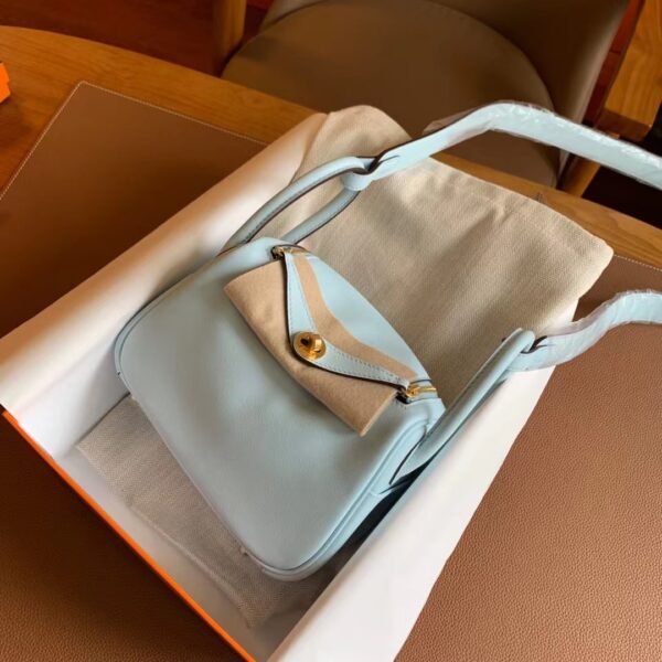 GPC Mode Mini Lindy Swift Leather Light Blue Gold Hardware 19cm Full Handmade