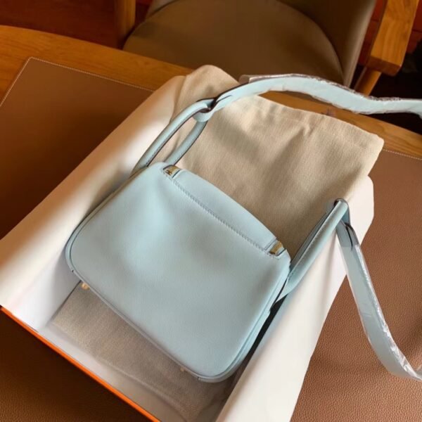 GPC Mode Mini Lindy Swift Leather Light Blue Gold Hardware 19cm Full Handmade