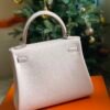 GPC Mode Kelly Swift Leather Light Purple Pink Silver Hardware 25cm Full Handmade