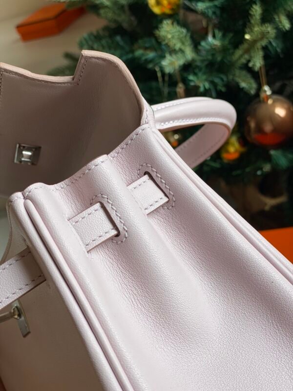 GPC Mode Kelly Swift Leather Light Purple Pink Silver Hardware 25cm Full Handmade