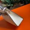 GPC Mode Mini Kelly Epsom Cream White & Tea Khaki & Grey Silver Hardware 19cm Full Handmade