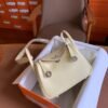GPC Mode Mini lindy TC Leather Light Yellow Silver Hardware 19cm Full Handmade