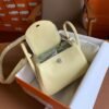 GPC Mode Mini lindy TC Leather Light Yellow Silver Hardware 19cm Full Handmade