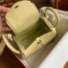 GPC Mode Mini lindy TC Leather Light Yellow Silver Hardware 19cm Full Handmade