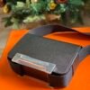 GPC Mode Geta bag Mysore Chever Leather Black Silver Hardware 20cm Full Handmade