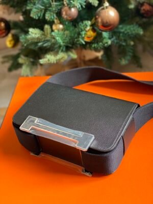 GPC Mode Geta bag Mysore Chever Leather Black Silver Hardware 20cm Full Handmade