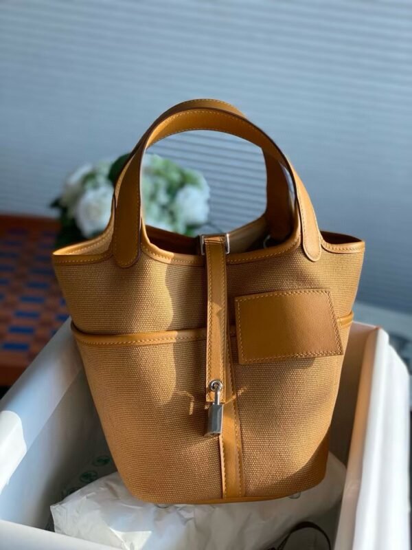 GPC Mode Picotin cargo Sesame khaki Silver Hardware 18cm Full Handmade