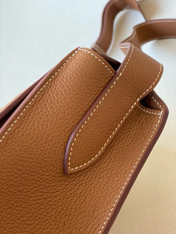 GPC Mode Steve Togo Leather Golden Brown Silver Hardware 36cm Full Handmade