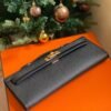 GPC Mode Kelly Long Wallet Epsom Black Gold Hardware Full Handmade