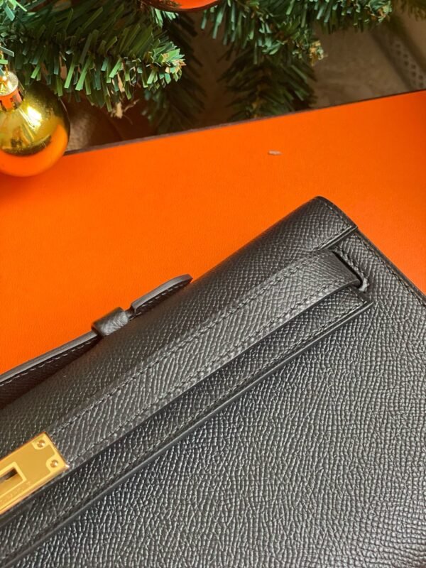 GPC Mode Kelly Long Wallet Epsom Black Gold Hardware Full Handmade