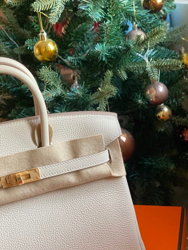 GPC Mode Birkin Togo Leather CK10 Cream White Gold Hardware 25cm Full Handmade