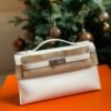 GPC Mode Mini kelly pochette Swift Pure White Silver Hardware 22cm Full Handmade