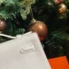 GPC Mode Mini kelly pochette Swift Pure White Silver Hardware 22cm Full Handmade