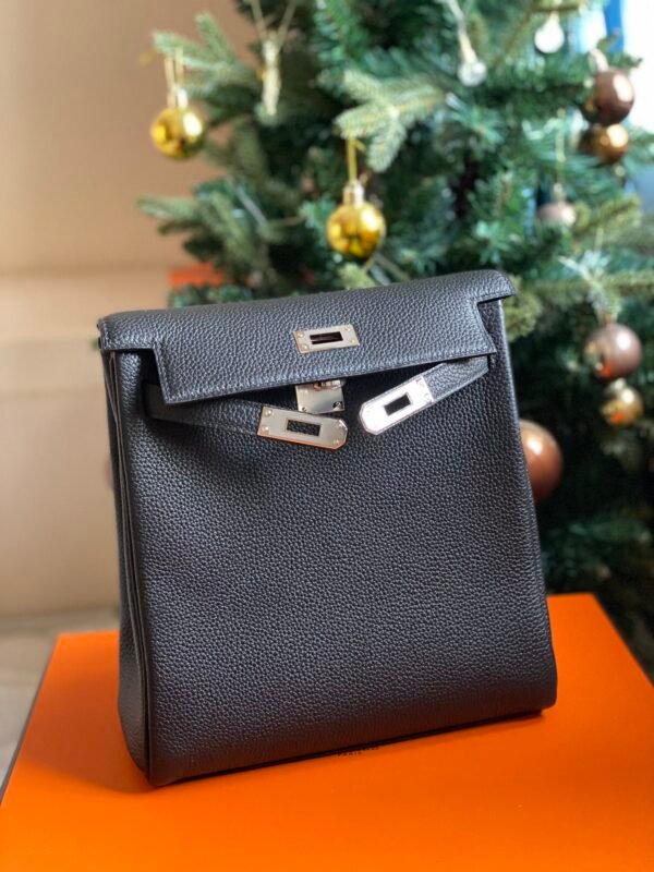 GPC Mode kelly ado Togo Leather Black Silver Hardware 22cm Full Handmade