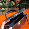 GPC Mode Mini Kelly Matte Alligator Crocodile Black Silver Hardware 19cm Full Handmade