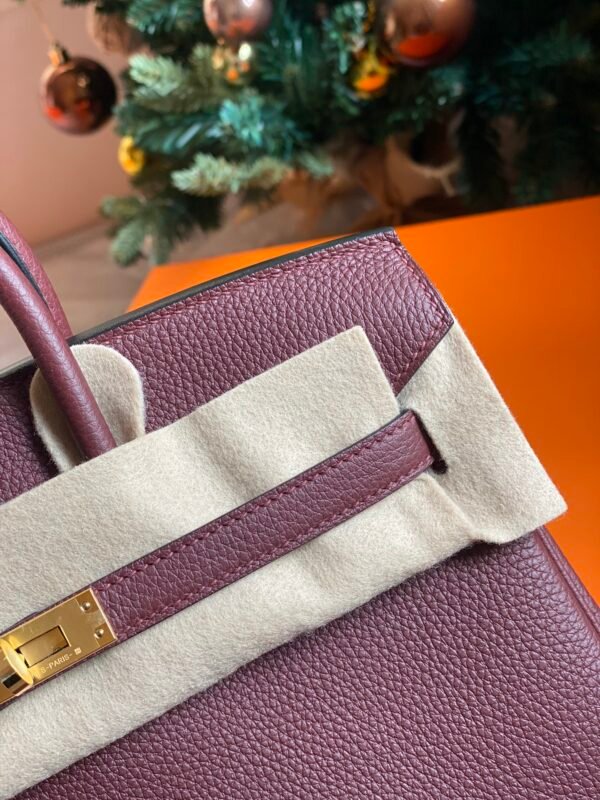 GPC Mode Birkin togo Leather Bordeaux Red Gold Hardware 25cm Full Handmade