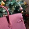 GPC Mode Birkin togo Leather Bordeaux Red Gold Hardware 25cm Full Handmade