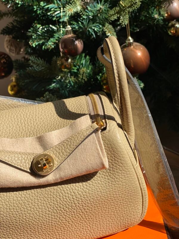GPC Mode Mini Lindy TC Leather Khaki Gold Hardware 20cm Full Handmade
