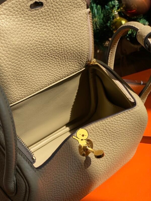 GPC Mode Mini Lindy TC Leather Khaki Gold Hardware 20cm Full Handmade