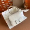 GPC Mode Constance Matter Alligator Crocodile 8L Ice White Silver Hardward 18cm Full Handmade