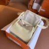 GPC Mode Mini lindy swift Leather i8 Light Yellow Silver Hardware 19cm Full Handmade