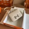 GPC Mode Constance Matter Alligator Crocodile 8L Ice White Silver Hardward 18cm Full Handmade