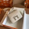 GPC Mode Constance Matter Alligator Crocodile 8L Ice White Silver Hardward 18cm Full Handmade